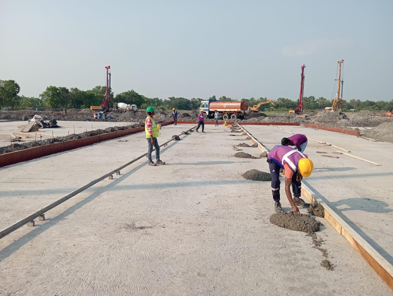 Concrete slab work